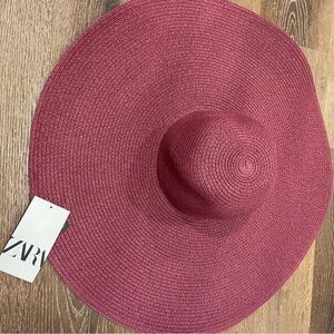 Zara Women's Pink Wide Brim Hat